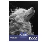 Rompecabezas De 1000 Piezas para Adolescentes Monochrome Wolf Portrait Rompecabezas para Adolescentes Juegos Relajantes Difícil Regalos para Amigos Y Familiares 38x26cm/1000pcs