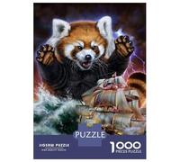 Rompecabezas De 1000 Piezas para Adolescentes Monster Red Panda Kraken Rompecabezas Juego De Ingenio Decoración De Pared Regalos De Cumpleaños Y Únicos 38x26cm/1000pcs