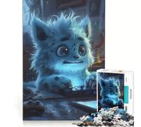 Rompecabezas de 1000 Piezas para Adolescentes Monstruo Azul sin Esponjoso Juguetes antiestrés decoración del hogar colección de Artistas Bellas Artes 38x26cm