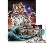 Rompecabezas de 1000 Piezas para Adolescentes Monstruo Titán Tigre Kraken Difícil y desafío Decoración artística del hogar 38x26cm