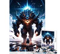 Rompecabezas de 1000 Piezas para Adolescentes Monstruo y niña en la Orilla Juguetes antiestrés Gran Regalo para Juegos Juegos Divertidos difíciles y desafiantes tamaño 38x26cm