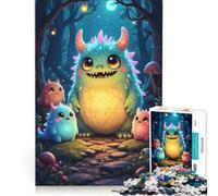Rompecabezas de 1000 Piezas para Adolescentes: Monstruos adorables en un Bosque, Juegos relajantes, desafío difícil, colección de Artistas, Bellas Artes 38x52cm