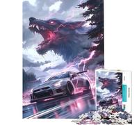 Rompecabezas de 1000 Piezas para Adolescentes Monstruos futuristas Coches desafío de Inteligencia Juguetes adictivos Juegos educativos difícil Gran Regalo (tamaño 75x50cm)