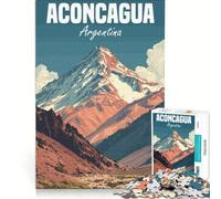 Rompecabezas de 1000 Piezas para Adolescentes: Montaña Aconcagua, Argentina Juegos relajantes, desafiantes para completar y Que fortalecen el Amor Entre Parejas 50x75cm