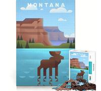 Rompecabezas de 1000 Piezas para Adolescentes Montana,Arte de Corte preciso,Juguete Inteligente para el Cerebro,Tiempo de Juego Relajante,Actividad de cumpleaños (50x75cm)