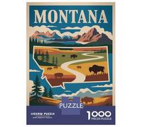Rompecabezas De 1000 Piezas para Adolescentes Montana Big Sky Country Travel Rompecabezas para Adultos Juego Práctico Carrera De Velocidad De Manos Regalos Y Cumpleaños Únicos 70x50cm/1000pcs