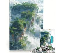 Rompecabezas de 1000 Piezas para Adolescentes Montaña Flotante mística Juego Imposible difícil y desafiante cumpleaños y Navidad 50x75cm