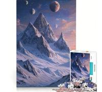 Rompecabezas de 1000 Piezas para Adolescentes Montaña Nevada en un Universo Paralelo Juego Imposible interacción Entre Padres e Hijos cumpleaños 38x26cm