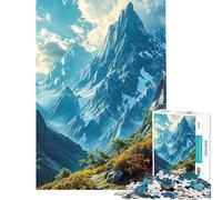 Rompecabezas de 1000 Piezas para Adolescentes Montañas Besadas por Las Nubes - Rompecabezas de precisión para Adolescentes - Interacción Entre Padres e Hijos cumpleaños