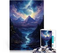 Rompecabezas de 1000 Piezas para Adolescentes Montañas de Noche Reducción del estrés Interesante Regalo de cumpleaños, Regalos 75x50cm