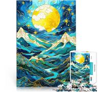 Rompecabezas de 1000 Piezas para Adolescentes Montañas del Cielo Nocturno Actividad Familiar Regalos de cumpleaños, Regalos, Arte Mural 75x50cm