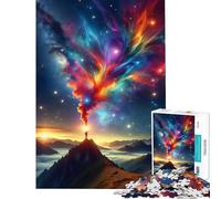 Rompecabezas de 1000 Piezas para Adolescentes Montañas Espaciales Vibrantes Ideal para cumpleaños y Navidad Mejora la Memoria Juego Imposible Apto para Mayores de 14 años (38x52cm)