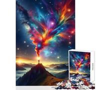 Rompecabezas de 1000 Piezas para Adolescentes montañas espaciales Vibrantes Juguete Educativo Regalo de cumpleaños para Juego Educativo desafío Educativo tamaño 38x52cm