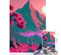 Rompecabezas de 1000 Piezas para Adolescentes montañas Luna Espacio Juguetes antiestrés Regalos de Amigo Secreto Juego de ingenio desafiante para completar tamaño 50x75cm