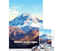 Rompecabezas de 1000 Piezas para Adolescentes Monte Aconcagua Argentina Juguetes antiestrés Regalos de cumpleaños Juego de ingenio interacción Entre Padres e Hijos tamaño 50x75cm