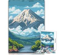 Rompecabezas de 1000 Piezas para Adolescentes, Monte Fuji, Tranquilo, Relajante, pasatiempo, consistente, Corte Limpio, Juguete para Jugar, tamaño 38x52cm