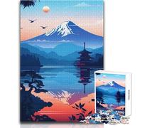 Rompecabezas de 1000 Piezas para Adolescentes, Monte Fuji y Pagoda, Reflejo, Tardes relajantes, Ajuste, Corte de precisión, Juguete para Jugar, tamaño 50x75cm