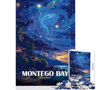 Rompecabezas de 1000 Piezas para Adolescentes Montego Bay Jamaica Cielo Nocturno Arte decoración del hogar Juguetes Regalos de cumpleaños Juegos relajantes desafío Educativo (tamaño 38x26cm)