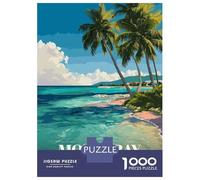 Rompecabezas De 1000 Piezas para Adolescentes Montego Bay Jamaica Tropical Beach Rompecabezas para Adultos Juegos Familiares Vacaciones En Casa Matar El Tiempo Difícil Y Desafiante 52x38cm/1000pcs