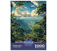 Rompecabezas De 1000 Piezas para Adolescentes Monteverde Forest Costa Rica Landscape Art Rompecabezas para Adultos Juego Familiar Decoración del Hogar Regalos para Reducir El Estrés 70x50cm/1000pcs