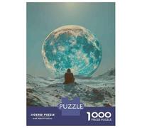 Rompecabezas De 1000 Piezas para Adolescentes Moon Over Snowy Landscape Rompecabezas para Adultos Juego Familiar Pero Divertido Y Humorístico Desafío Educativo 38x26cm/1000pcs