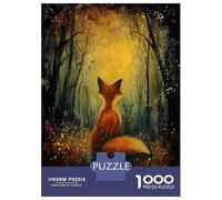 Rompecabezas De 1000 Piezas para Adolescentes Moonlit Fox Magic Rompecabezas para Adultos Juegos Relajantes Decoración del Hogar Regalos De Cumpleaños Y Únicos 38x26cm/1000pcs