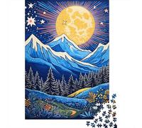 Rompecabezas De 1000 Piezas para Adolescentes Moonlit Mountain Landscape Rompecabezas para Adultos Juegos Familiares Mejora La Memoria Cumpleaños Y Navidad 70x50cm/1000pcs