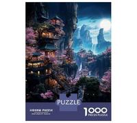 Rompecabezas De 1000 Piezas para Adolescentes Moonlit Sakura Retreat Rompecabezas para Adultos Juego Práctico Arte De Pared Oferta como Regalos para Toda La Familia 52x38cm/1000pcs