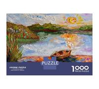 Rompecabezas De 1000 Piezas para Adolescentes Morning on The Lake Rompecabezas para Adultos Juguetes Antiestrés Alivio del Estrés Interacción Entre Padres E Hijos 70x50cm/1000pcs