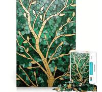 Rompecabezas de 1000 Piezas para Adolescentes Mosaico de árbol, Arte Kentsugi, Arte de Corte preciso, Juego Divertido para concentrarse, Tiempo de Juego Relajante, Regalo de cumpleaños (50x75cm)