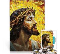 Rompecabezas de 1000 Piezas para Adolescentes Mosaico de Jesucristo Difícil y desafío Cada Pieza es única: un desafiante y Divertido Juego Familiar 75x50cm