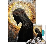 Rompecabezas de 1000 Piezas para Adolescentes Mosaico de Jesucristo Rompecabezas de Arte para Adolescentes Un desafío difícil para cumpleaños Navidad o como Juego de ingenio en Familia 50x75cm