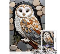 Rompecabezas de 1000 Piezas para Adolescentes Mosaico de Piedra búho Juguetes antiestrés Regalos de Amigo Secreto Juego Imposible Ayuda a ejercitar el Cerebro tamaño 38x26cm