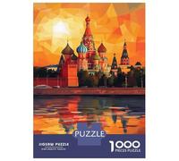 Rompecabezas De 1000 Piezas para Adolescentes Moscow Sunset Reflections Rompecabezas para Adultos Juguetes Antiestrés Regalos De Desafío Difícil para Amigos Y Familiares 38x26cm/1000pcs