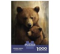 Rompecabezas De 1000 Piezas para Adolescentes Mother Bear and Cub Rompecabezas para Adultos Juego De Ingenio Decoración Ayuda A Ejercitar El Cerebro 38x26cm/1000pcs
