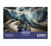 Rompecabezas De 1000 Piezas para Adolescentes Motorcycle Adventure in Mountains Rompecabezas Juegos Divertidos Carrera De Velocidad Manual Cumpleaños 70x50cm/1000pcs