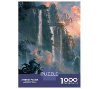 Rompecabezas De 1000 Piezas para Adolescentes Motorcycle Adventure in Mountains Rompecabezas para Adultos Juguete Decoración De Pared Patrón De Montaje Gran Regalo para Jugar 38x26cm/1000pcs