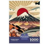 Rompecabezas De 1000 Piezas para Adolescentes Mount Fuji Retro Pop Art Rompecabezas para Adolescentes Juego De Ingenio Decoración De Pared Difícil Y Desafiante 70x50cm/1000pcs