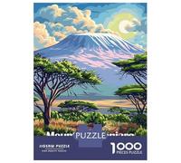 Rompecabezas De 1000 Piezas para Adolescentes Mount Kilimanjaro National Park Tanzania Rompecabezas Juegos Relajantes Análisis Y Lógica Reducción del Estrés Regalos 38x26cm/1000pcs