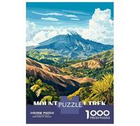 Rompecabezas De 1000 Piezas para Adolescentes Mount Rinjani Trek, Indonesia Rompecabezas para Adultos Juegos De Relajación Corte De Precisión Regalos para Reducir El Estrés 52x38cm/1000pcs
