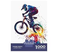 Rompecabezas De 1000 Piezas para Adolescentes Mountain Biker in Flight Rompecabezas para Adolescentes Juego De Ingenio Mejora La Memoria Diversión En Casa Actividades, 38x26cm/1000pcs