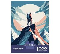 Rompecabezas De 1000 Piezas para Adolescentes Mountain Climber Minimalist Art Rompecabezas para Adultos Juegos Familiares Difícil Regalo De Cumpleaños, Regalos, 38x26cm/1000pcs