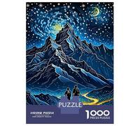 Rompecabezas De 1000 Piezas para Adolescentes Mountain Climber Starry Night Rompecabezas para Adultos Juego Práctico Decoración del Hogar Cumpleaños Y Navidad 38x26cm/1000pcs