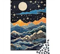 Rompecabezas De 1000 Piezas para Adolescentes Mountain Night Sky Art Print Rompecabezas para Adultos Juegos Familiares Mejora La Memoria Cumpleaños Y Navidad 52x38cm/1000pcs