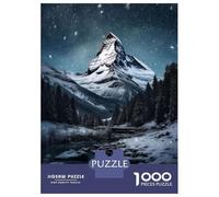 Rompecabezas De 1000 Piezas para Adolescentes Mountain Peak Snow Night Rompecabezas para Adultos Juegos Divertidos Decoración Ayuda A Ejercitar El Cerebro 38x26cm/1000pcs