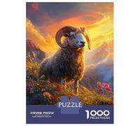 Rompecabezas De 1000 Piezas para Adolescentes Mountain Ram at Sunset-1 Rompecabezas para Adultos Juego Familiar Decoración del Hogar Cumpleaños Y Navidad 70x50cm/1000pcs