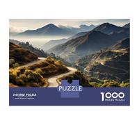 Rompecabezas De 1000 Piezas para Adolescentes Mountain Road Scenery Rompecabezas para Adultos Juegos Familiares Mejora La Memoria Cumpleaños Y Navidad 52x38cm/1000pcs