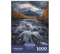 Rompecabezas De 1000 Piezas para Adolescentes Mountain Stream in Autumn Rompecabezas para Adultos Juegos Familiares Mejora La Memoria Cumpleaños Y Navidad 52x38cm/1000pcs