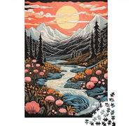 Rompecabezas De 1000 Piezas para Adolescentes Mountain Sunset Landscape-3 Rompecabezas para Adultos Juego Familiar Desafío Difícil Interacción Entre Padres E Hijos 38x26cm/1000pcs