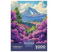 Rompecabezas De 1000 Piezas para Adolescentes Mountain View with Lilacs Rompecabezas para Adultos Juegos Divertidos Regalos para Mujeres Desafiantes De Completar 38x26cm/1000pcs